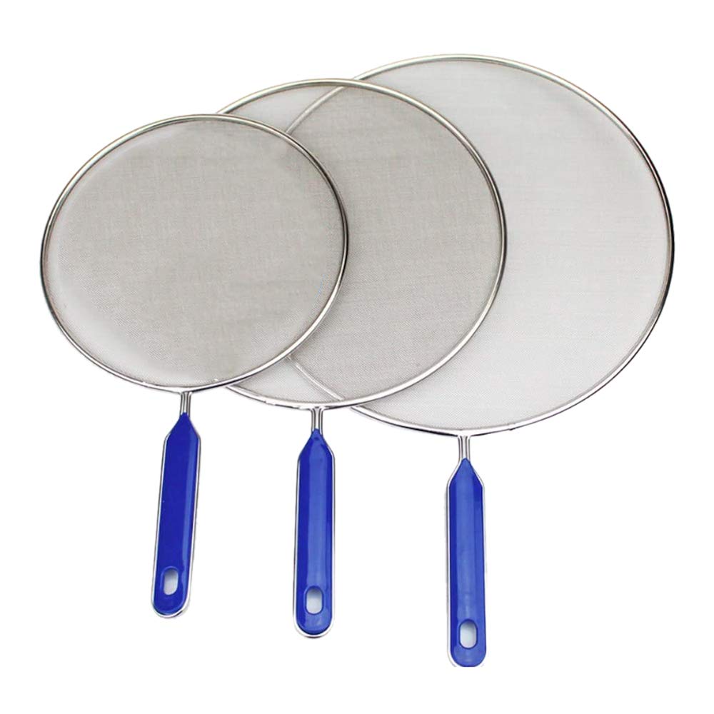 CTRLZS 3 Pack Grease Splatter Screen for Frying Pan Cooking,Stainless Steel Guard,Hot Oil Shield to Stop Prime Burn