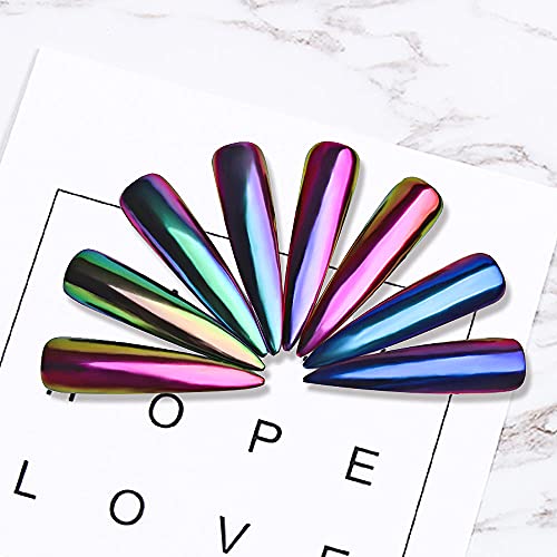 Osbang 10 Colors Chameleon Mica Powder Color Shift Pigment Powder For Epoxy Resin Painting Soap Making Bath Bombs Candle Making Slime(0.1Oz/Jar) #TOP5