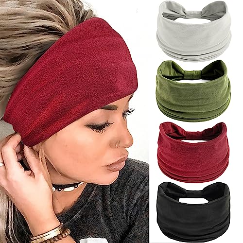 SAWINDA Boho Headbands for Women Fashion Wide Headband Yoga Workout Head Bands Hair Accessories for Women and Girls (Headbands 2)