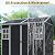 PVWIIK 8x6 ft Resin Outdoor Storage Shed with Floor & Window, Lockable Waterproof All-Weather Utility Shed for Garden Tools & Trash Bins, Black