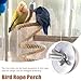 AZIDWERYQ Bird Rope Perch, 24 Inch Hanging Bird Rope Rope Perches for Parrots Cockatiels Budgie Parakeet