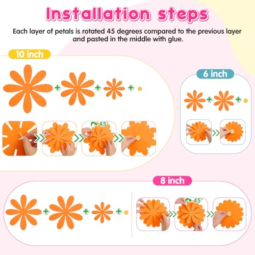Image of MotiMind 18 Pcs Paper Flowers Bulletin Board Decorations DIY 3D Paper Floral for Wall Classroom Back to School Birthday Party Flower Backdrop Decoration Photo Backdrop(Multicolor,6 inch 8 inch 10 inch)