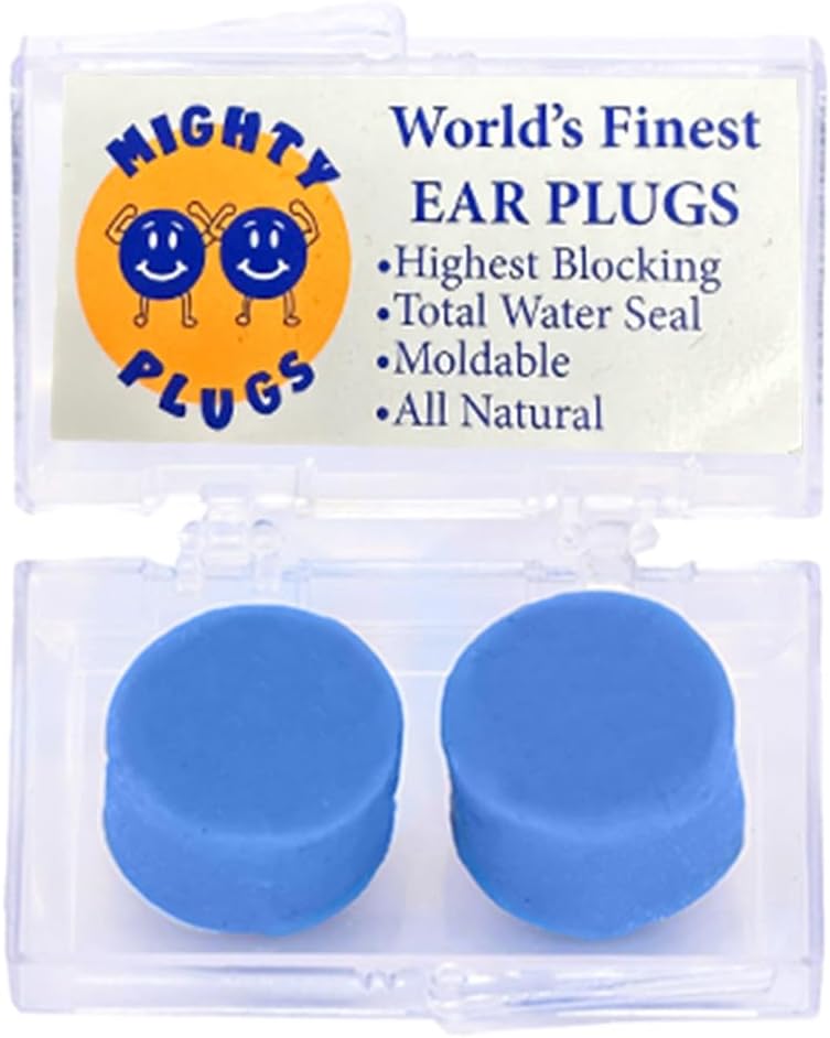(1 Pair) – from Pure (Beeswax) – Highest NRR 34 Sound Blocking – Perfect Ear Plugs for Sleeping – 100% Snore Blocking – Waterproof for Swimming