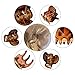 YOHAMA 36 PCS Brown Mini Hair Claw Clips Great for Design Kids and Adult Hairstyles Decoration Buns, Pining Bangs Strong Grip Multifunction Clamp Clips.