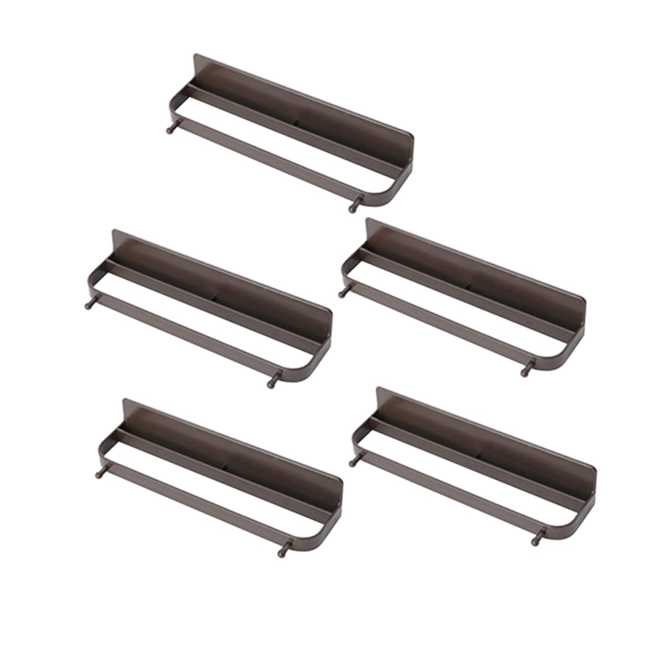 Organizador de zapatos para baño sin taladro estante colgante de zapatillas color café 5 uds