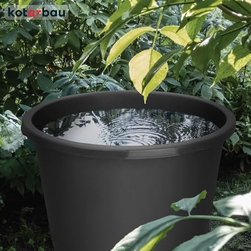 KOTARBAU® Mörtelwanne 90 L Mörtelkübel Schwarz Kunststoffwanne ⌀ 65 cm Maurerkübel Rund Baueimer Mörteleimer Wanne Kunststoff Mauererkübel Mörtelwannen
