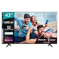 Hisense 43AE7000F 108cm (43 Zoll) Fernseher (4K Ultra HD, HDR, Triple Tuner DVB-C/ S/ S2/ T/ T2, Smart-TV, Frameless, Bluetooth, Alexa)