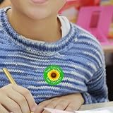 144 Personalised Sunflowers on Green 30 mm Glossy Stickers Crafting Gift Packaging Seal Labels - Image 6