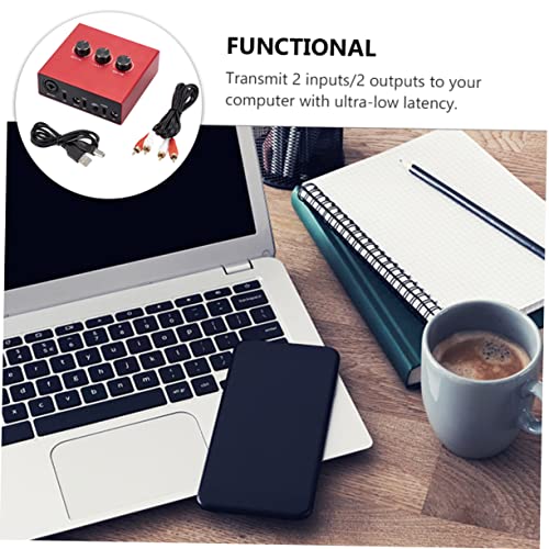 Kombiuda External Sound Card Usb Audio Interface Interface De Audio Audio Interface For Pc Audio Interface Usb Audio Interface Audio Interface For Phone Red Cell Phone Abs Major #TOP4