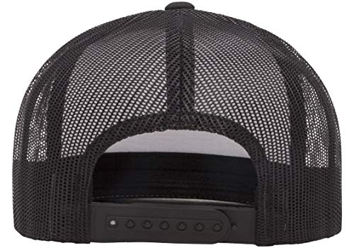 Yupoong Men's Yp Classic Trucker Cap Front, Black/White/Black, Osfa #TOP2