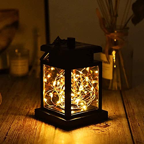 Waterdichte hangende zonnelantaarn met clip-on sterlicht en lichtsensor Buitenzonnelantaarn voor tuintuin Gazondekpad… - Image 7