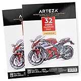 Arteza Marker Pad 9X12, Marker Book (60lb/100g, 32 Sheets, 2 Pack)