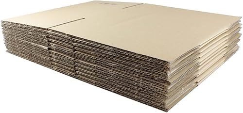 Miniatura 4 de EcoSwift Paquete de cajas de embalaje de cartón corrugado de una sola pared de 8 x 6 x 4 pulgadas para mudanza, correo o almacenamiento (paquete de