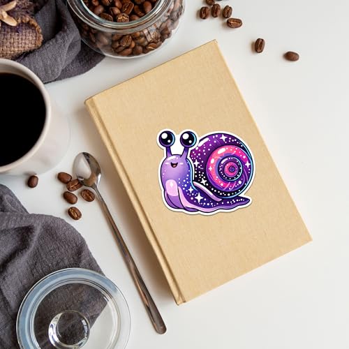 Image of Snail Sticker 8 Pcs (Large Size) Vinyl Stickers Laptop Waterproof Decal for Car Bumper Water Bottle Notebook Window Funny Party Birthday Decorations - Size 4 Inches