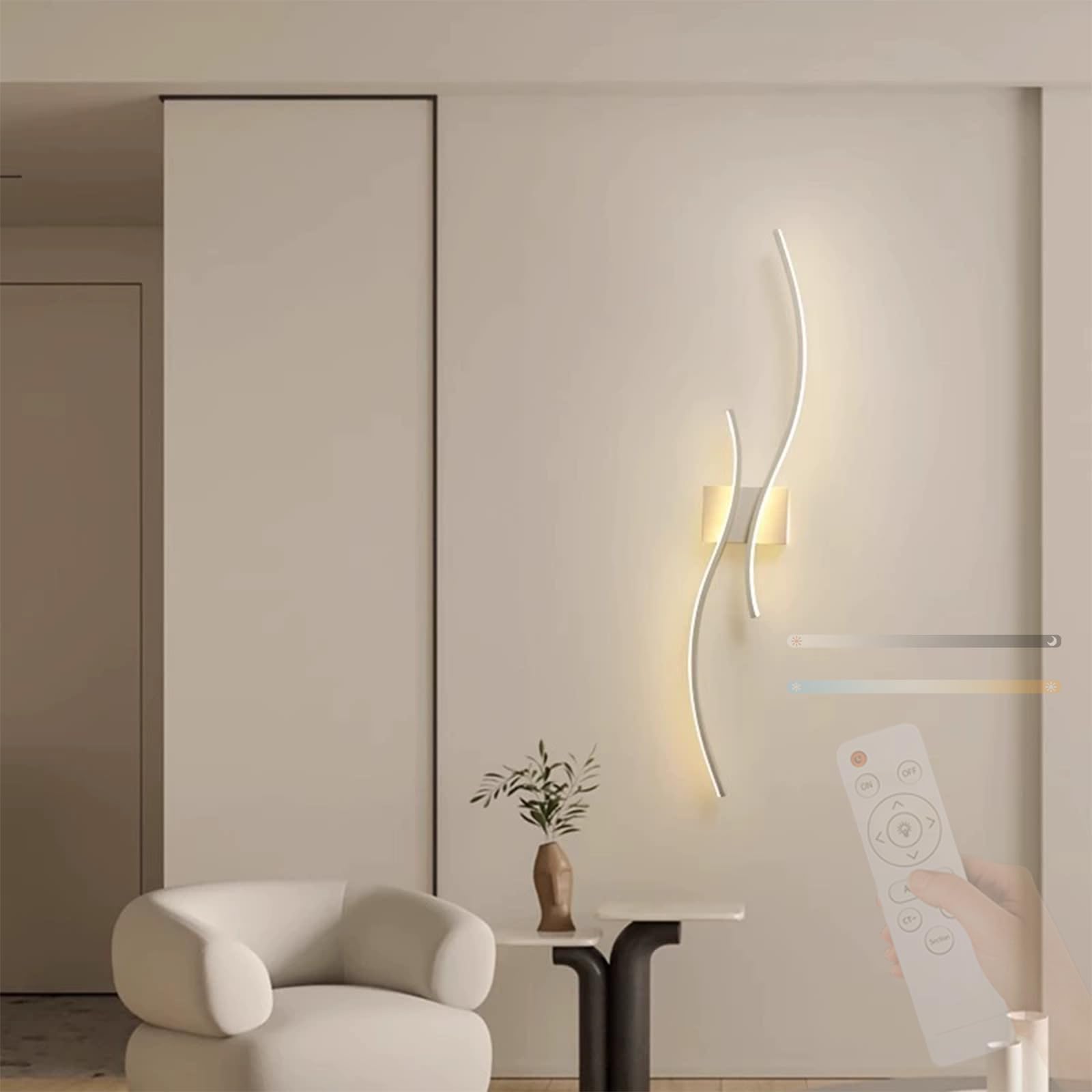 Lámpara de pared moderna para pasillo que elimina zonas oscuras con luz LED regulable 8