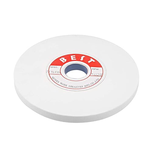 uxcell Grano de aluminio blanco WA 120 de las muelas abrasivas del banco de 7 pulgadas para el pulido superficial