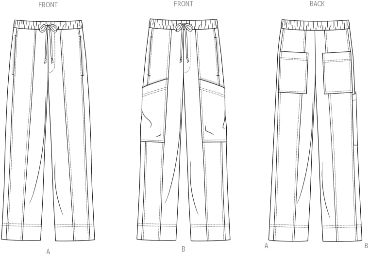 McCall's M8636 Sewing Pattern for Unisex Pull On Pants