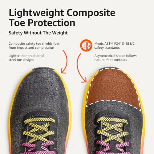 Image of Amazon Basics Unisex Adults' Work Safety Shoes with Protalus Alignment Technology, Composite Toe, Slip Resistant