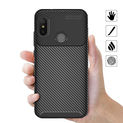 AICEK Cover Xiaomi Mi A2 Lite, Nero Custodia
