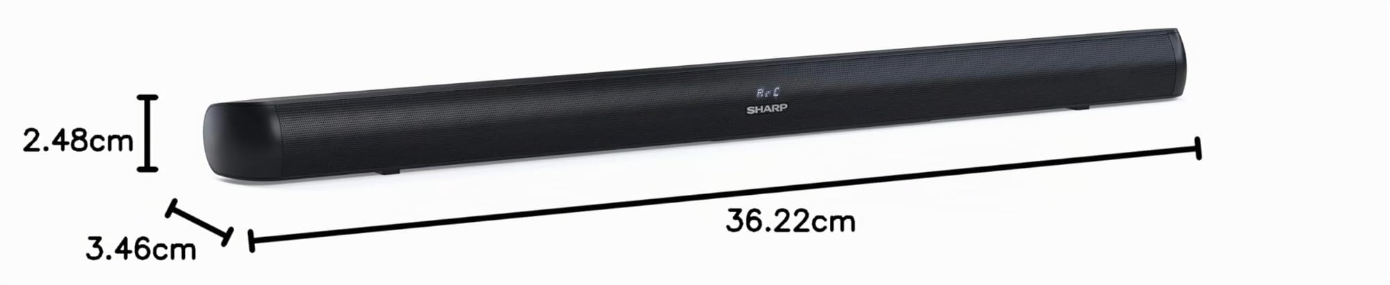 Sharp HT-SB147 2.0 Barre de Son Slim (150 W) avec écran LED et Son stéréo (USB, HDMI, Bluetooth)