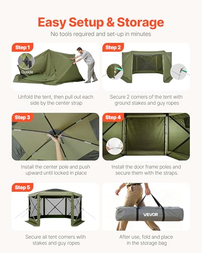 VEVOR 10x10FT Pop Up Gazebo Tent