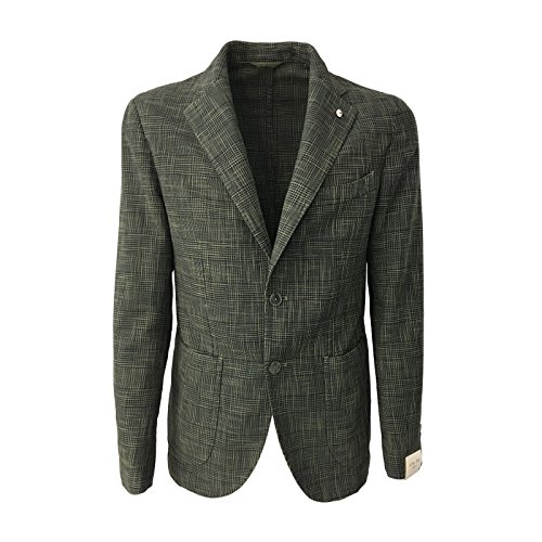 93% cotone 7% seta L.B.M 1911 Giacca Uomo Sfoderata Verde Principe di Galles 93% Cotone 7% Seta MOD 2857 (IT 48 - USA 38 - M)