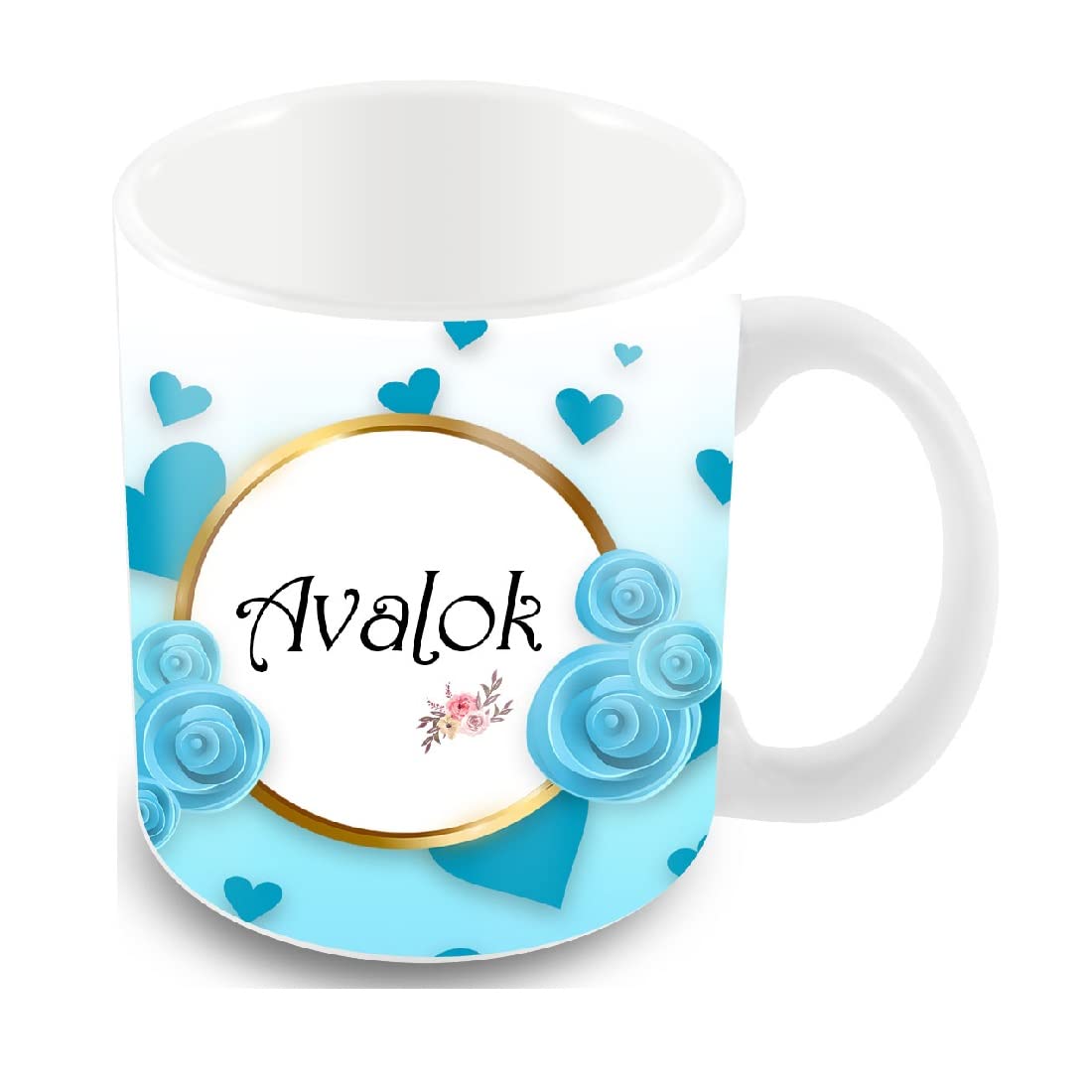 Tuelip Printed Design of Name "Avalok" for Ceramic Coffee Mug (350ml)