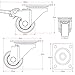 DESON 4 Piezas Ruedas para Muebles de 25 mm, Ruedas Giratoria Silenciosa...