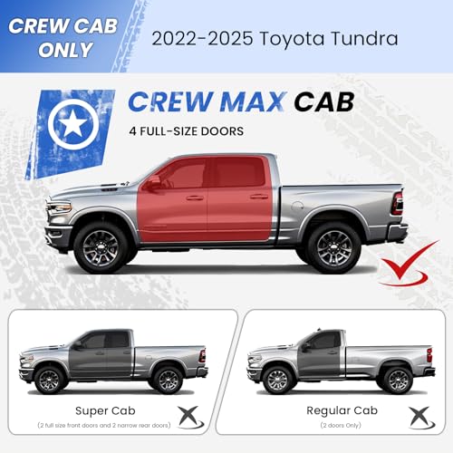 Estribos antideslizantes de acero inoxidable para Toyota Tundra CrewMax miniatura 3