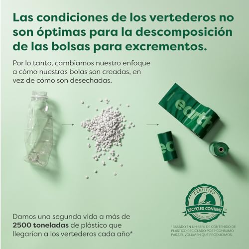 Miniatura 5 de Earth Rated Portabolsas Para Heces De Perro Con Bolsas, Resistente Y A Prueba De Fugas, Sin Aroma, 1 Dispensador Y 15 Bolsas