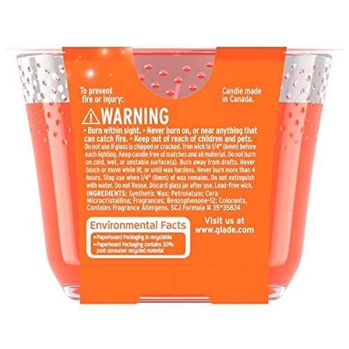 Glade Candle Pumpkin Spice, Fragrance Candle Infused With Essential Oils, Air Freshener Candle, 3-Wick Candle, 6.8 Oz #TOP1