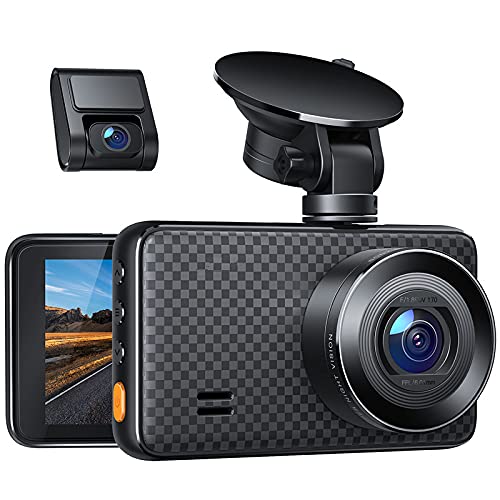 2.5K Dash Cam Front and Rear for Cars, Dual Dashboard Cameras with IR Sensor Night Vision, Car Driving Recorder with 3 IPS Display, Motion Detection, Parking Monitor, Loop Recording, Support 128GB