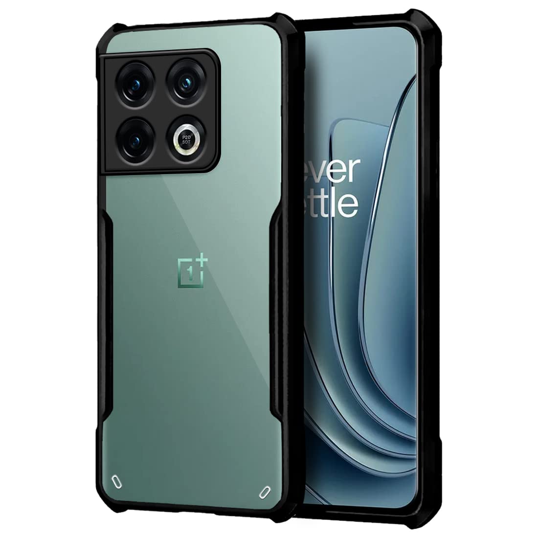 Fashionury TPU+Plastic Back Cover for OnePlus 10 Pro 5G Shockproof Crystal Clear | 360 Degree Protection | Protective Design | Transparent Back Case for OnePlus 10 Pro 5G (Black Bumper) (B09Y1STQY3) Amazon Price History, Amazon Price Tracker