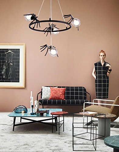 Suspension anneau noir 60cm idéal pour illuminer un séjour moderne ou un loft style