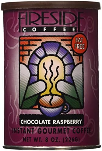 Fireside Coffee Café Mocha Instant Flavored Coffee 8 oz. Canister - Chocolate Raspberry