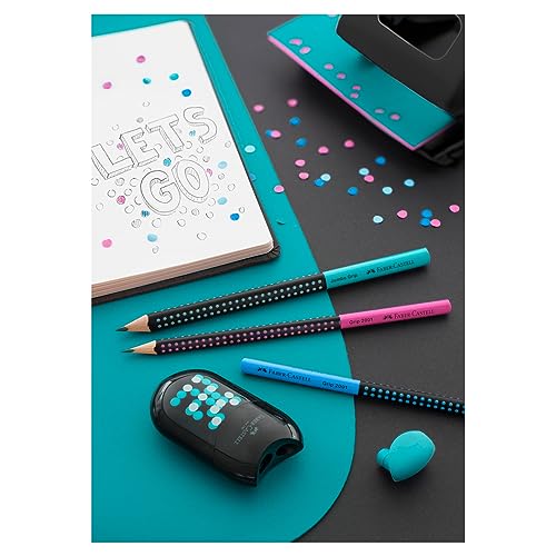 Faber-Castell 205084 - Bleistifte Set Grip 2001 Two Tone, 6 Stück, für Kinder und Erwachsene