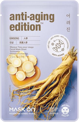 MASK ON Gesichtsmaske mit Ginseng, anti-aging Tuchmaske - 1 Maske