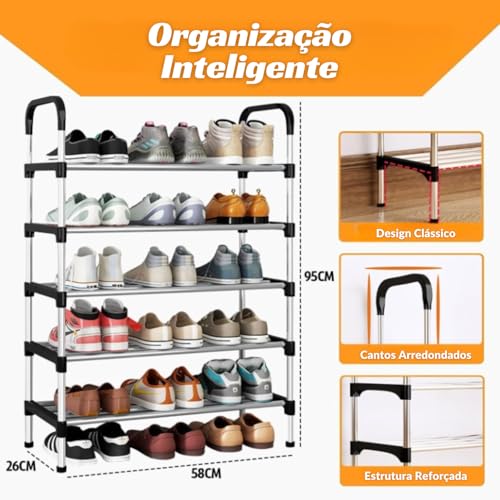 Sapateira Vertical | Organizador de Sapatos Ideal Sapateira Hall de Entrada Organizadora Moderna com