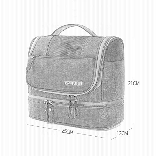 Miniatura 4 de Bolsa de aseo para colgar de viaje, organizador de aseo, bolsa de cosméticos para hombres y mujeres, gran bolsa de maquillaje impermeable, kit de