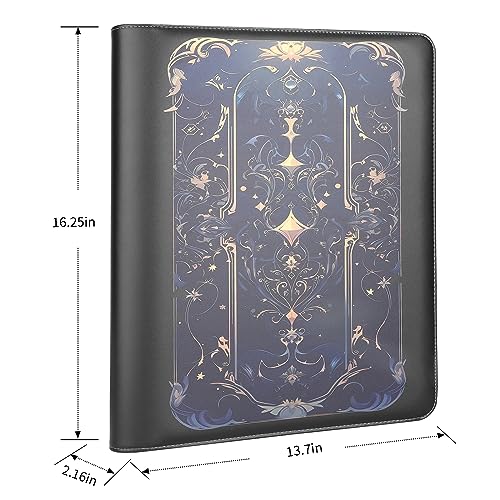 Image of Toploader Binder,Toploader Hard Cases, 9-Pocket Pages Sleeves Hold up 288 Cards.Toploader Card Binder with Sleeves for inch3x4 inch rigid,Card Holder(black purple)