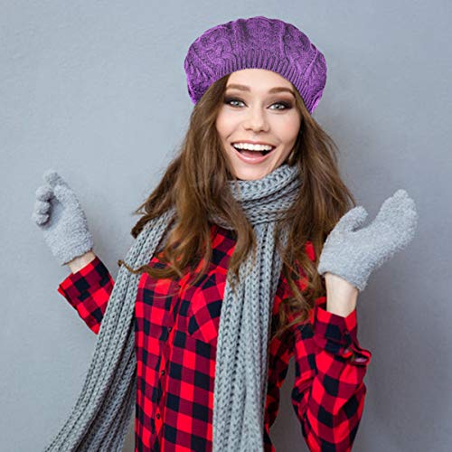 Image of Nollia Soft Knit Solid Color Beanie, Chic, and Lightweight Crochet Knitted Style Beanie Hat for Women, One Size Slouchy Hat