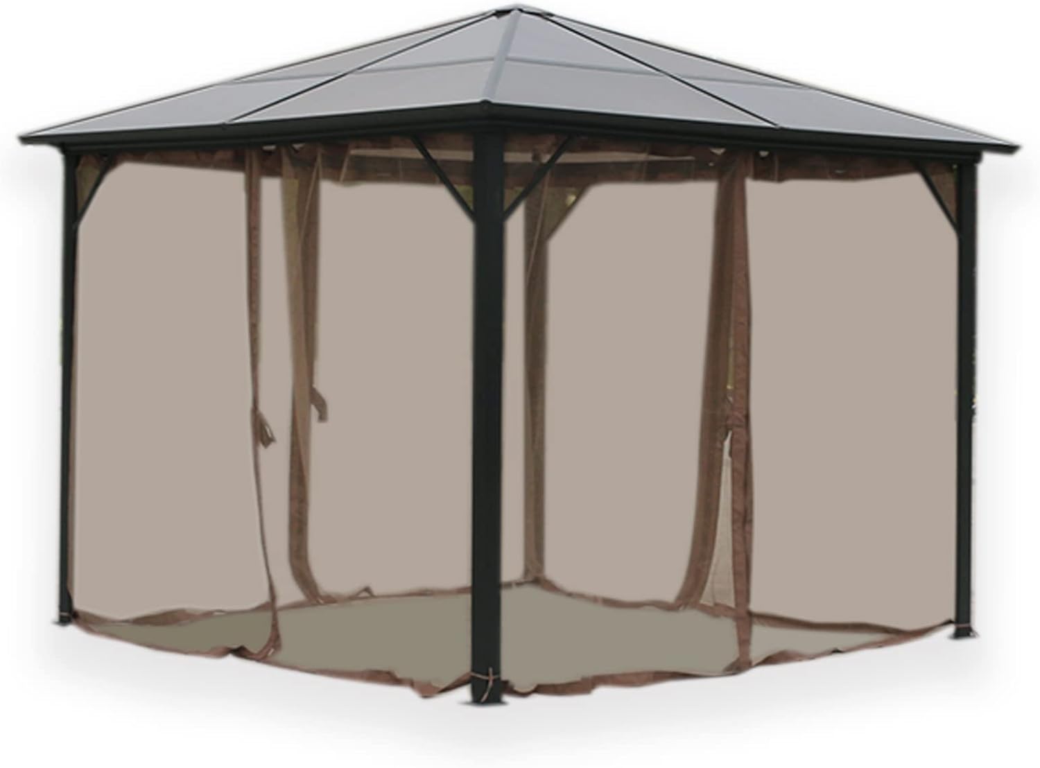 Garden lucky Replacement Gazebo Mosquito Netting 4 Panels for Patio Garden Backyard