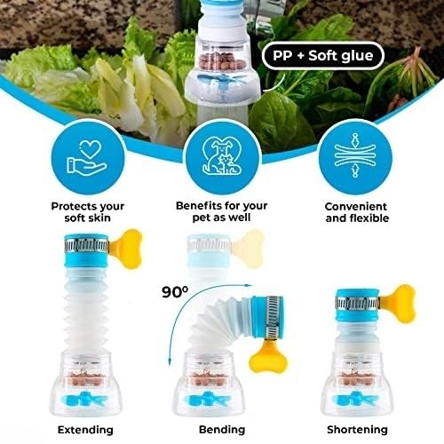 3-Pack Faucet Water Filter Set - Universal Sink Water Filter for Kitchen Bathroom Easy-Install Faucet-Mounted Water Purifier with — view 3