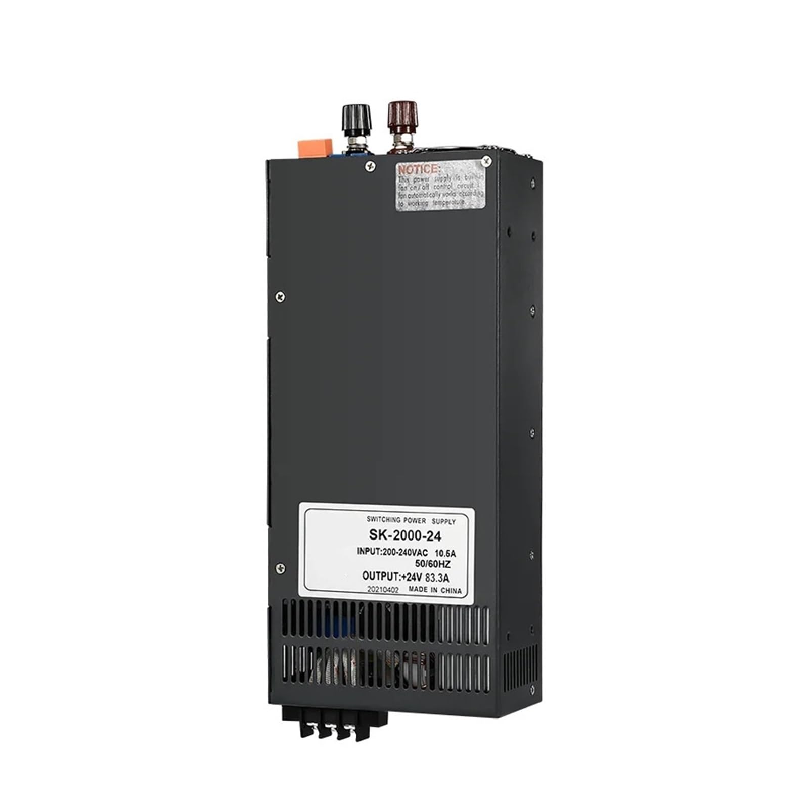 GWRQXWCKA 2000W Adjustable Switching Power Supply 0-12V 15V 24V 36V 48V 60V 72V 110V 220V 300V 400V Input 110/220VAC AC/DC(0-300v 0-6.6a-2000w,220VAC)