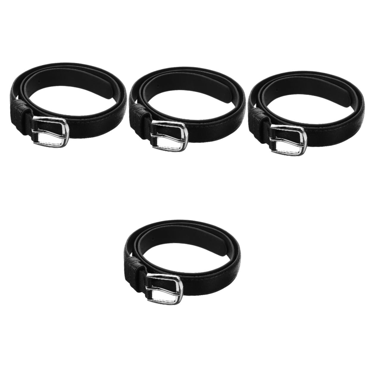 Healvian 4pcs Boys Leather Belt for Versatile Fashionable Waist Strap for Jeans Comfortable Fit for Ages Stylish Design for Everyday Wear