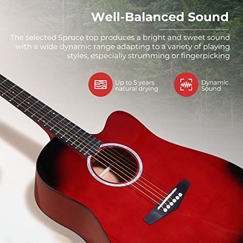 Vangoa Guitare Acoustique 4/4 Guitare Folk Country Pan coupé 41 Pouces pour Adulte Débutants Intermédiaire avec Guitare… - Les Beatles, Paul McCartney, John Lennon, RIngo Starr, George Harrison Vangoa Guitare Acoustique 4/4 Guitare Folk Country Pan coupé 41 Pouces pour Adulte Débutants Intermédiaire avec Guitare… – Image 4