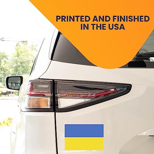 Image of Magnet Me Up: Ukraine Ukrainian Flag Car Magnet Decal - 4x6 Inches, Heavy-Duty Automotive Magnet for Car, Truck, SUV - Show Your Ukrainian Pride with This Vibrant Auto Magnet