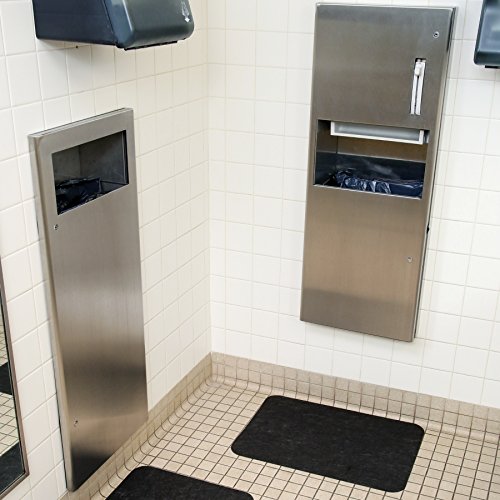 Hand Dryer Floor Mat, 17" L, 24" W, PK16 Industrial