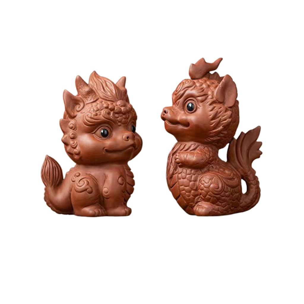 可愛い 萌え小龍 龍 干支 辰 置物 オブジェ インテリア 茶寵 茶玩 茶道