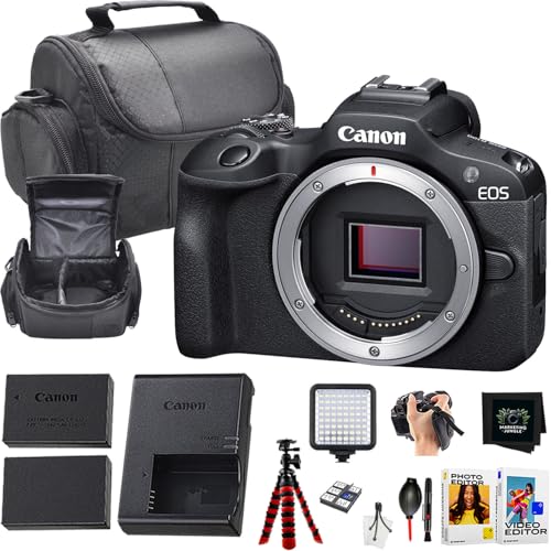 Canon R100 Mirrorless Camera Body Only Bundle (Renewed)